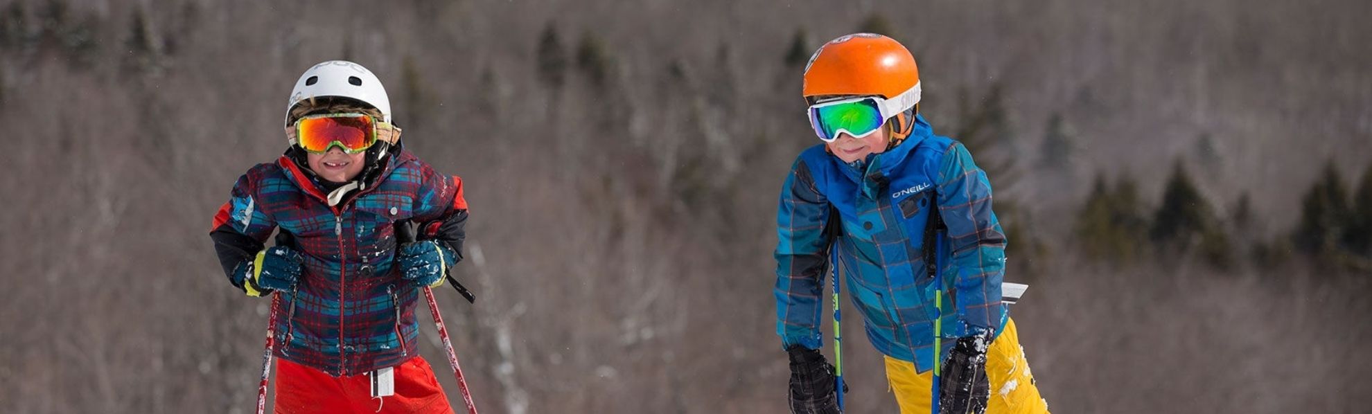 kids skiing at Sunday River