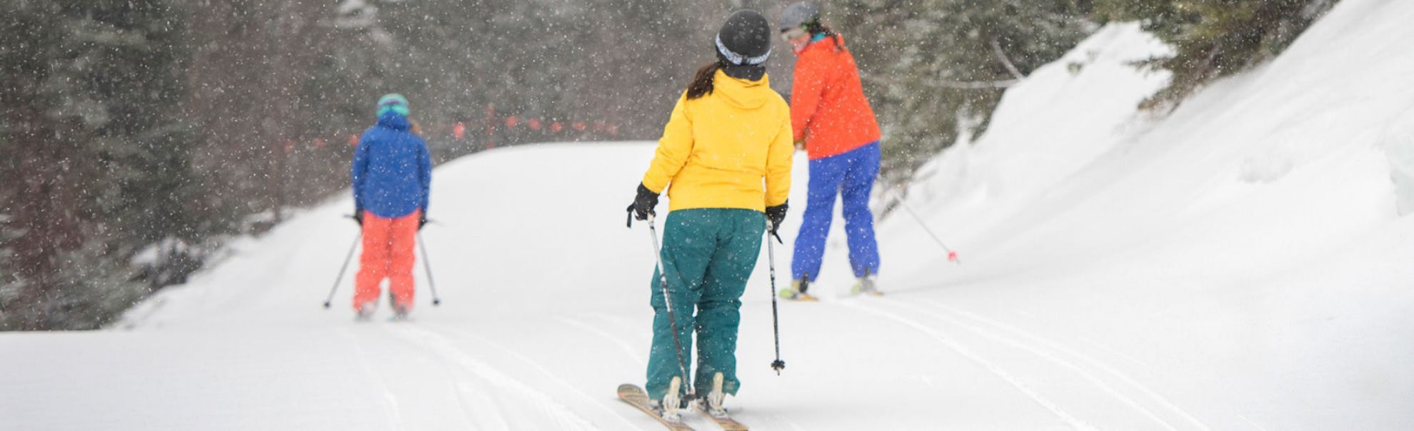 friends skiing at Sunday River