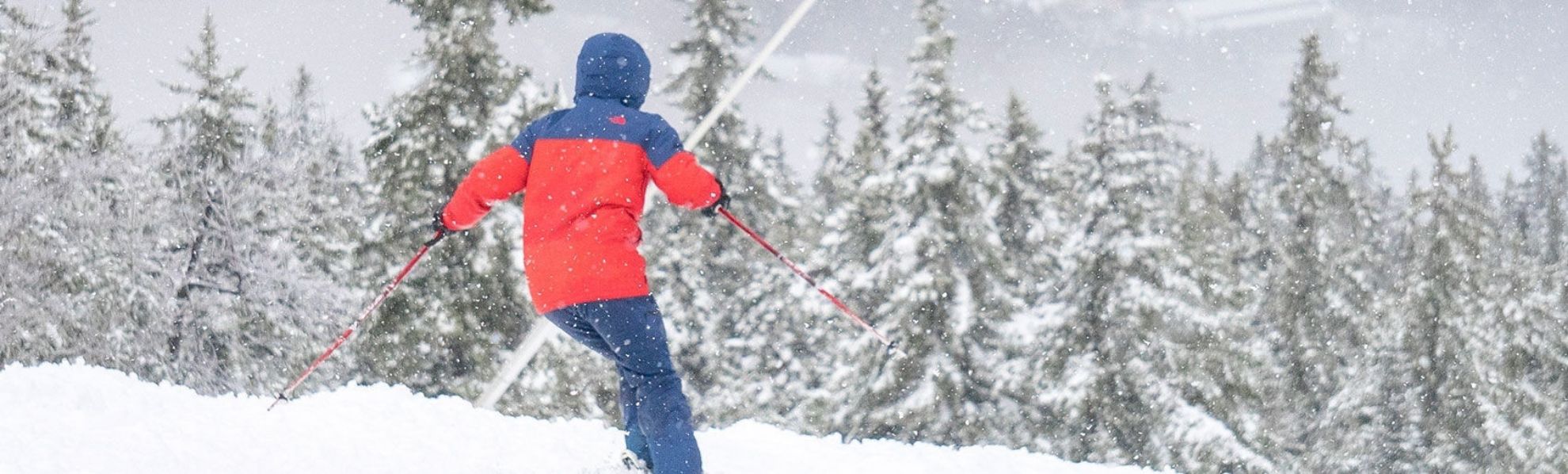 Snowboarder on fresh powder